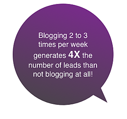 Blog 2 to 3 times per week for best results