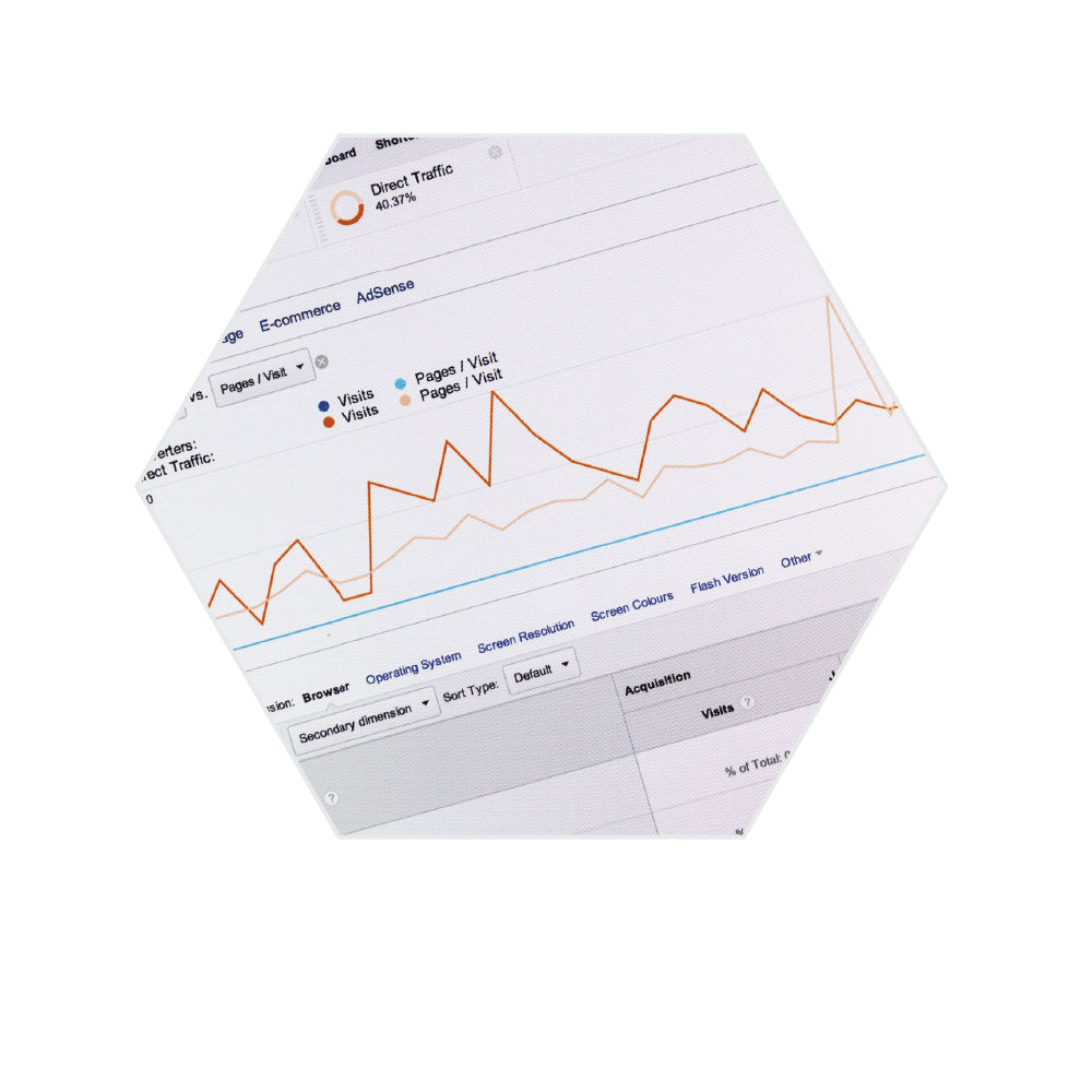 Website analytics report showing how PPC marketing can bring results