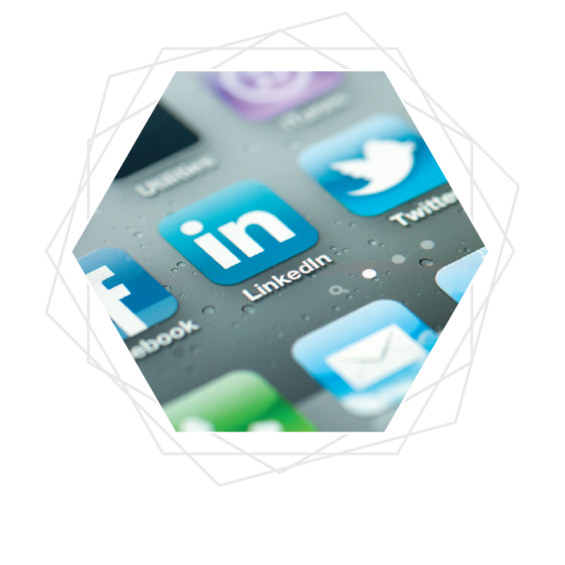 Social Media Marketing Icons: Facebook, Linkedin, Twitter, Youtube