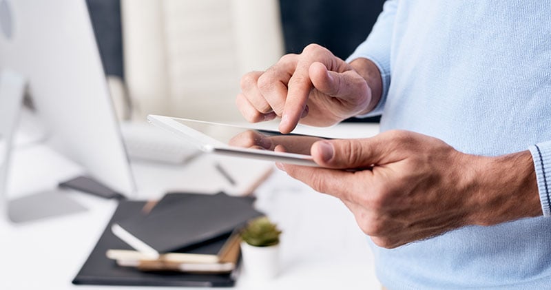 checking-email-on-tablet