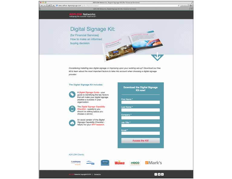 ADFLOW Gated Landing Page