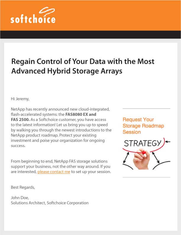 Softchoice Nurture Program Email